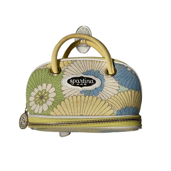 Spartina 449 Handbags - Spartina 449 Daufuskie Island Yellow Green Mini Makeup Bag